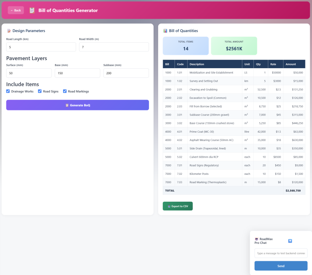 BoQ Generator